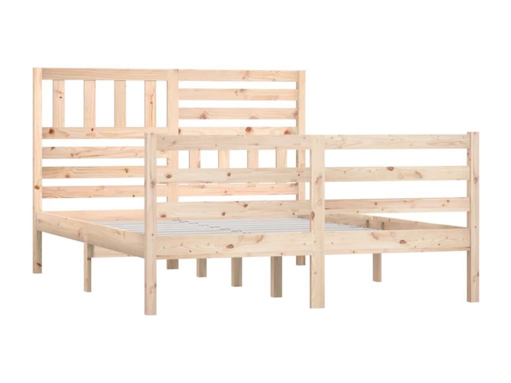 Cadre de lit sans matelas 150x200 cm bois massif