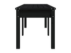 Banc de jardin à 2 places noir 159.5x44x45cm bois massif de pin