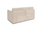 Canapé lit express COLOSSE 120 cm matelas 22 cm à mémoire de forme velours Côtelé beige