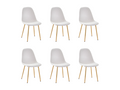 Lot de 6 chaises Scandinave ALVEOLE Gold velours Beige