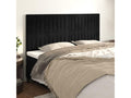 Têtes de lit 4 pcs Noir 100x5x78/88 cm Velours