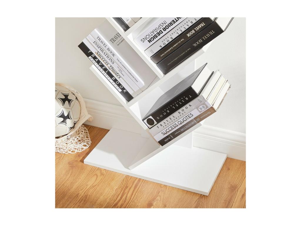 Bibliothèque arbre style design collection Doucezen- Coloris blanc.