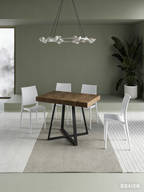 Table extensible 90x120/224 cm Abbraccio noyer pieds anthracite